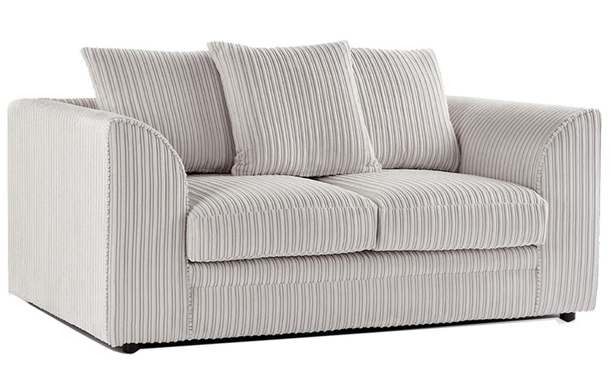 Image 9: Chicago 2 or 3 seater Jumbo Cord Sofas