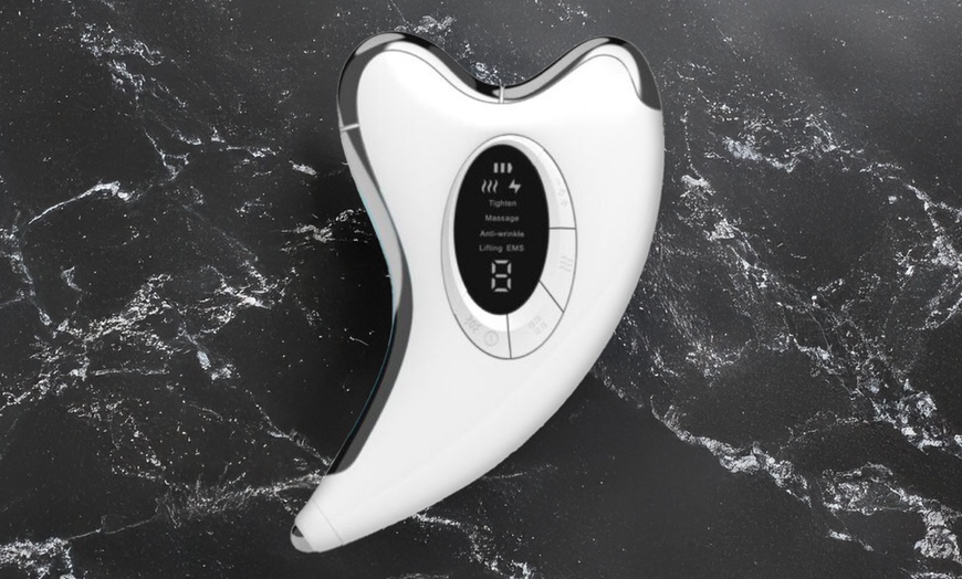 Image 1: Electric Scraping Beauty Massager with Heat & Vibration & LED 