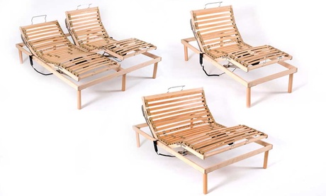 Rete elettrica con 26 o 52 doghe in faggio Nature Made in Italy disponibile in 3 dimensioni