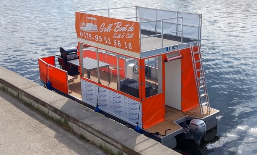 Image 7: 4 - 8 Std. Grill-Boot-Miete inkl. Gasgrill für bis zu 12 Personen