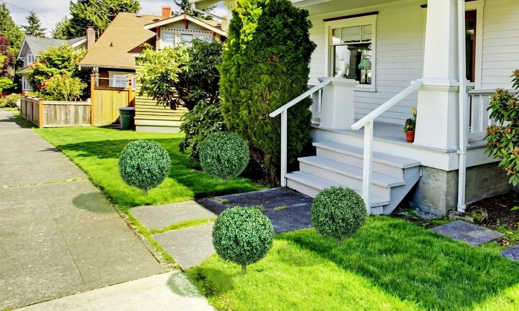 HOMCOM Artificial Boxwood Topiary Trees