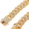 Image 4: Premium Cuban Link Dog Collar; Rhinestone Design