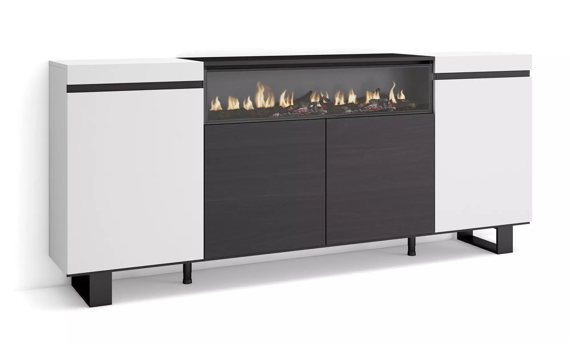 Sideboard mit LED-Elektrokamin