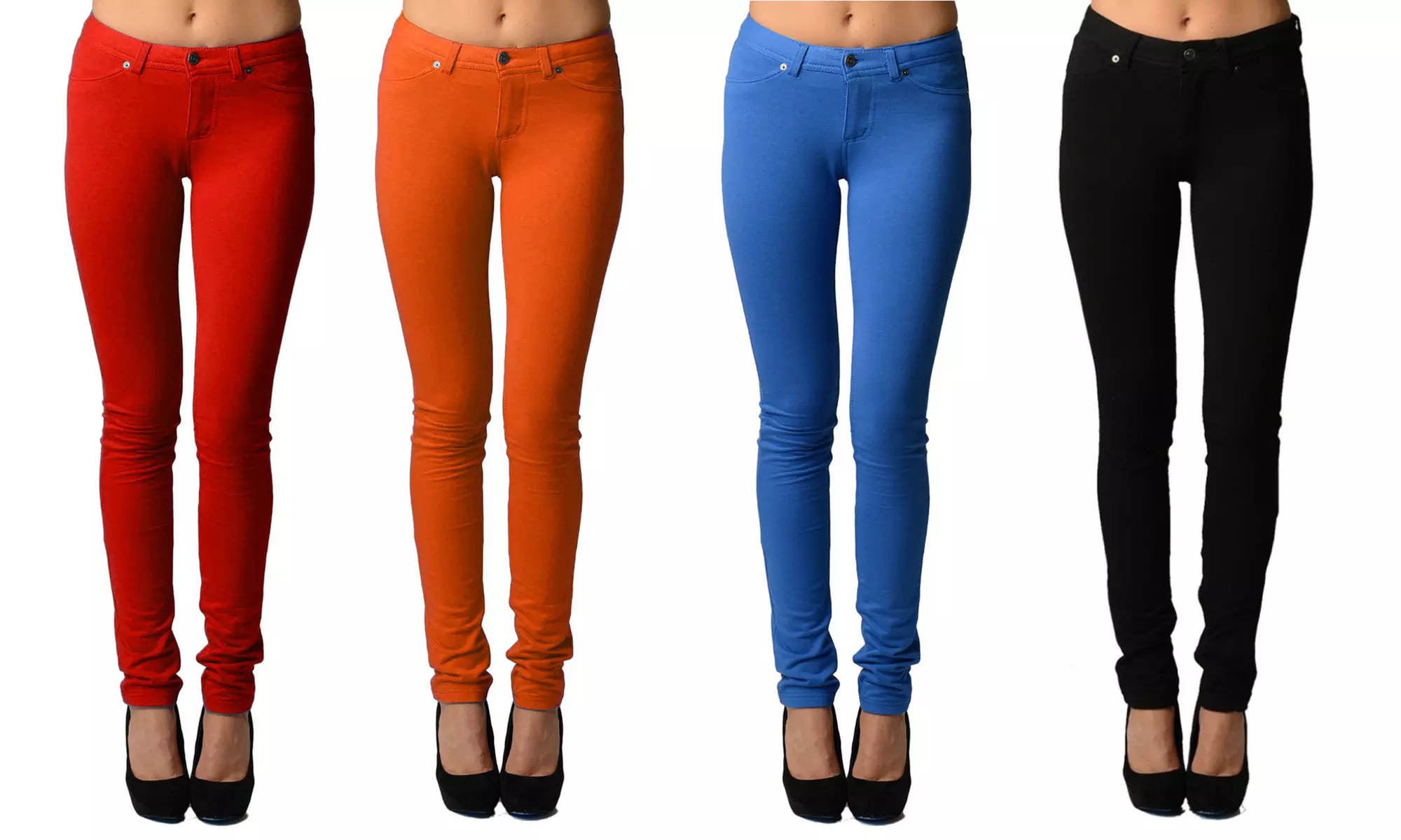 Women's Stretchy Jeggings with Pockets - Primary Image
