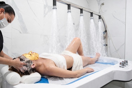 One 45min Korean Body Scrub with Vichy Shower includes Facial Scrub with Massage & Mask - Bom Dia Spa
