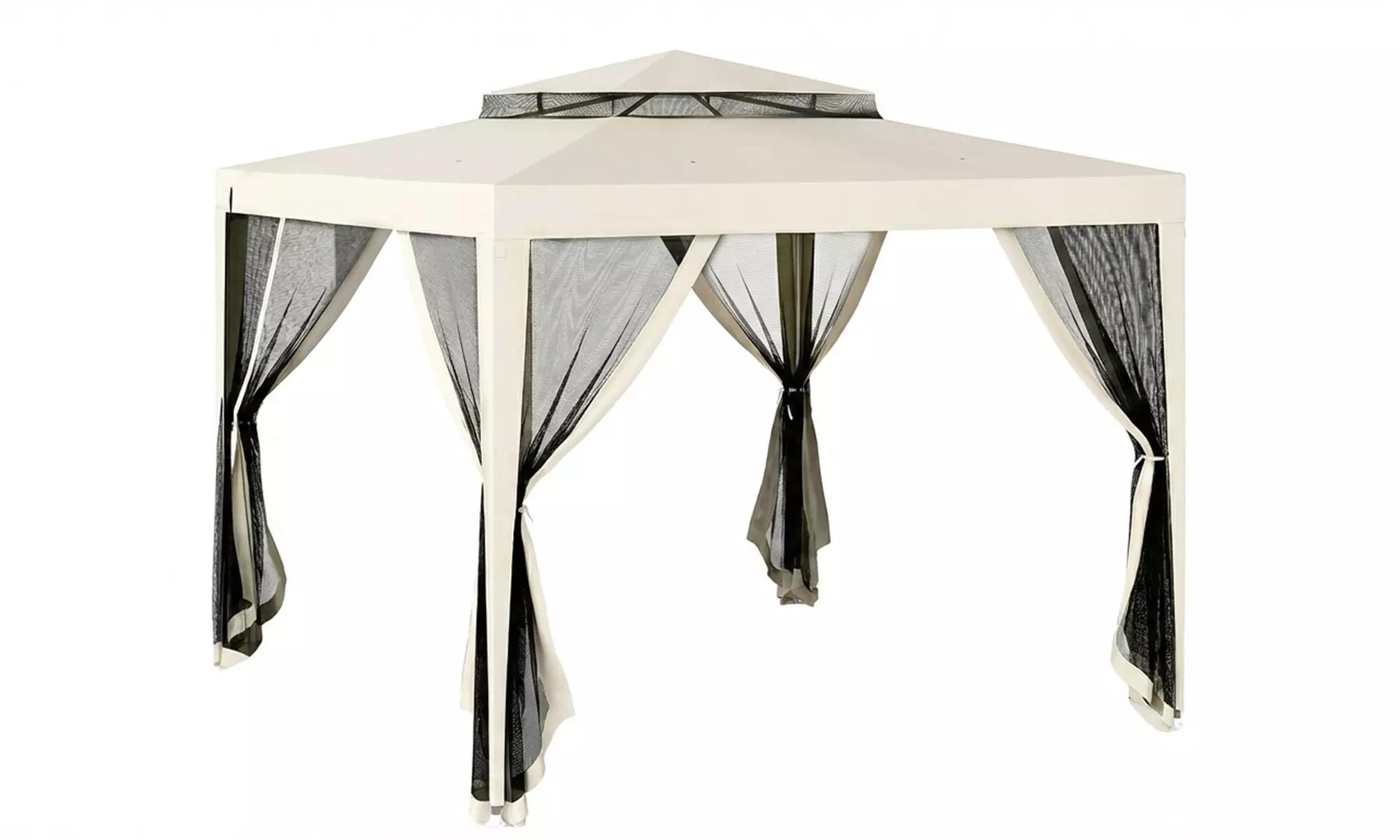 Outsunny 3 x 3m Party Gazebo with Mesh Sidewalls and Vented Roof