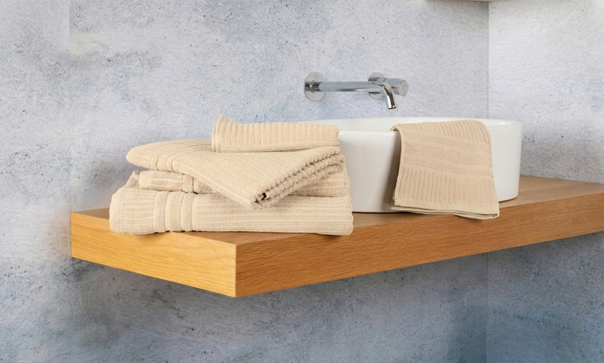 Image 2: Ensemble de 5 serviettes en coton