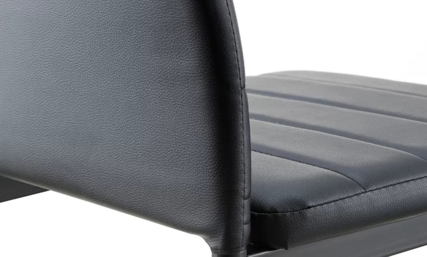 Image 5: Living And Home Limited Faux Leather Dining Chairs