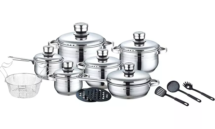 Image 3: Batteria di cucina da 16 o 18 pezzi Royalty Line