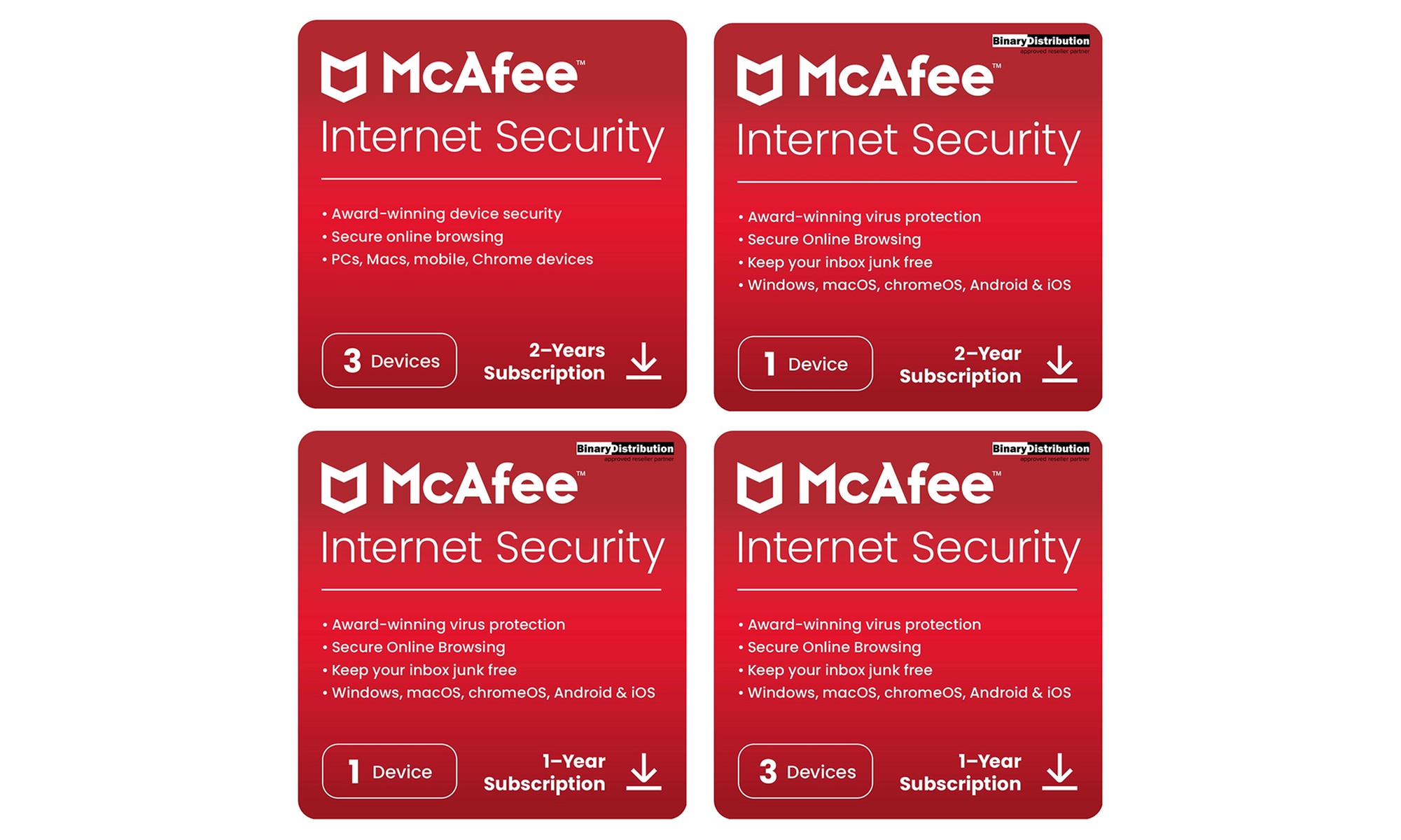 McAfee Internet Security 2025 für 1 oder 3 Geräte als Download