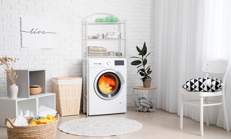 Scaffale con vano per lavatrice, con 2 o 3 ripiani