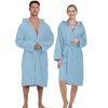 Image 4: Peignoir à capuche unisexe en microfibre douce