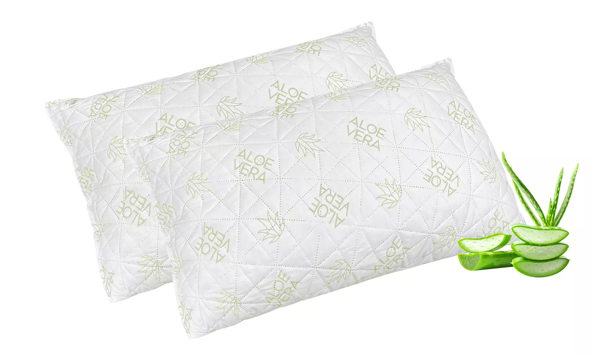 Coppia di guanciali in fiocco in memory foam