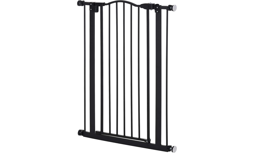 Image 11: PawHut Adjustable Pet Safety Gates for Secure Doorway & Stair Barriers