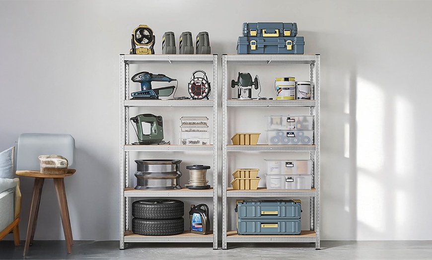 Image 1: Set di 2 scaffali in metallo