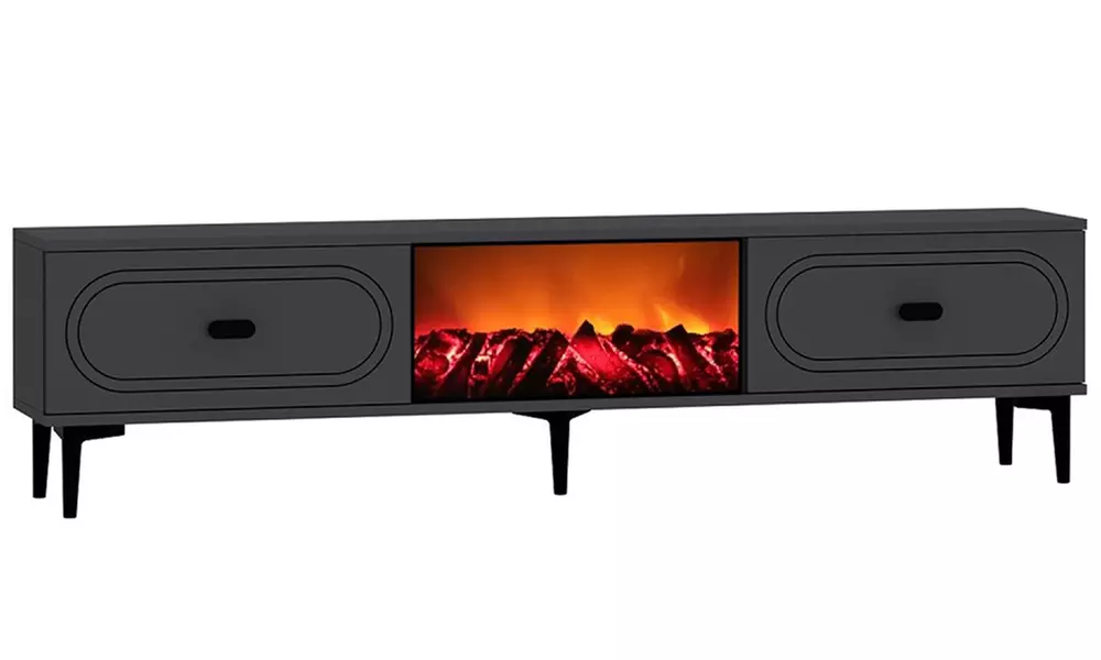 Meuble TV avec cheminée LED 150 cm Kocoon