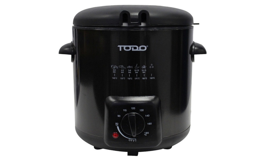 Image 2: TODO 0.9L Deep Fryer Stainless Steel Housing