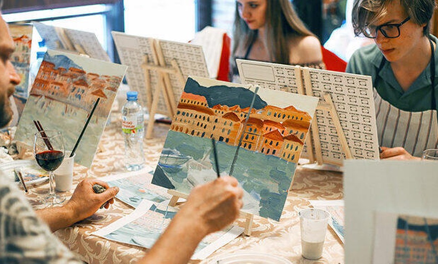 Image 2: 2 Hour Wine & Paint Parties with All Equipment Included!