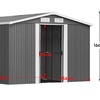 Image 38: Large Metal Garden Tool Storage Shed in 6 Styles