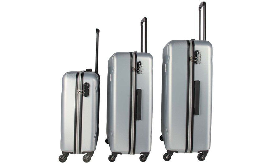 Image 20: Set of Three Hard-Shell ABS Suitcases