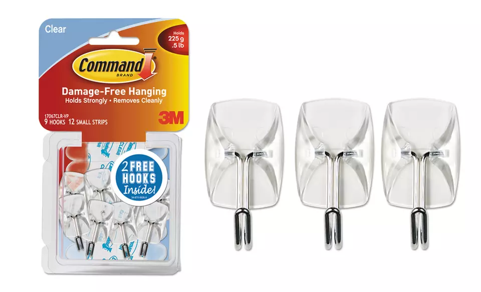 Command Clear Hooks & Strips with 11 Hooks and 14 Adhesive Strips - Primary Image