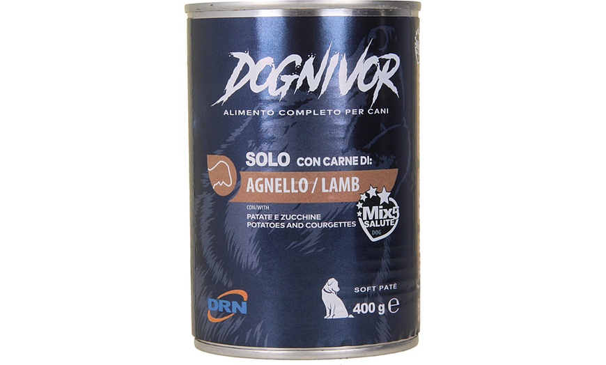 Image 2: Box con 24 lattine assortite di cibo umido per cani Dognivor