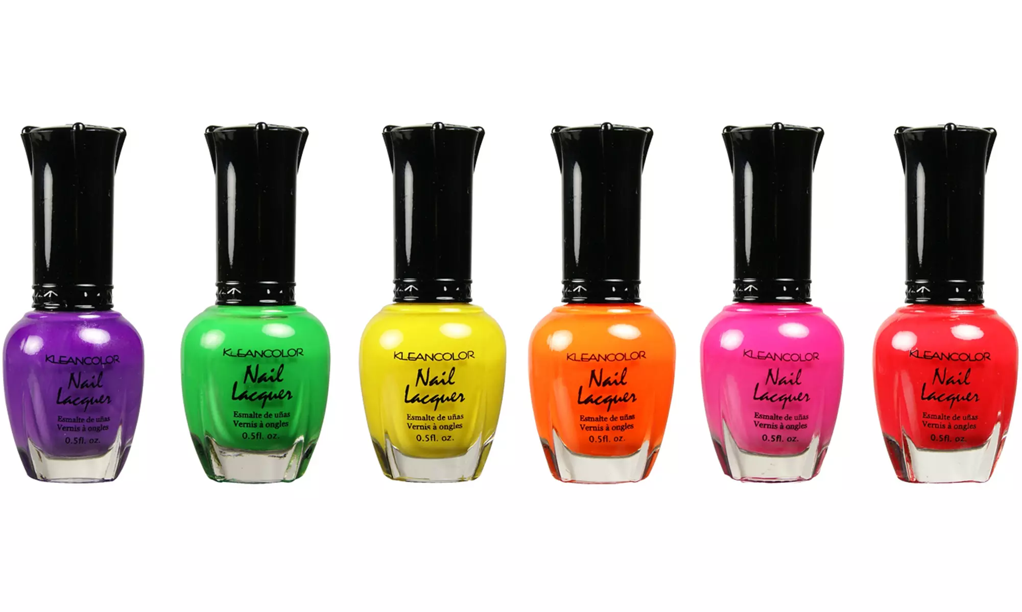 KleanColor Neon Candy Nail Polish Set (6- or 12-Pack) - Second Medium