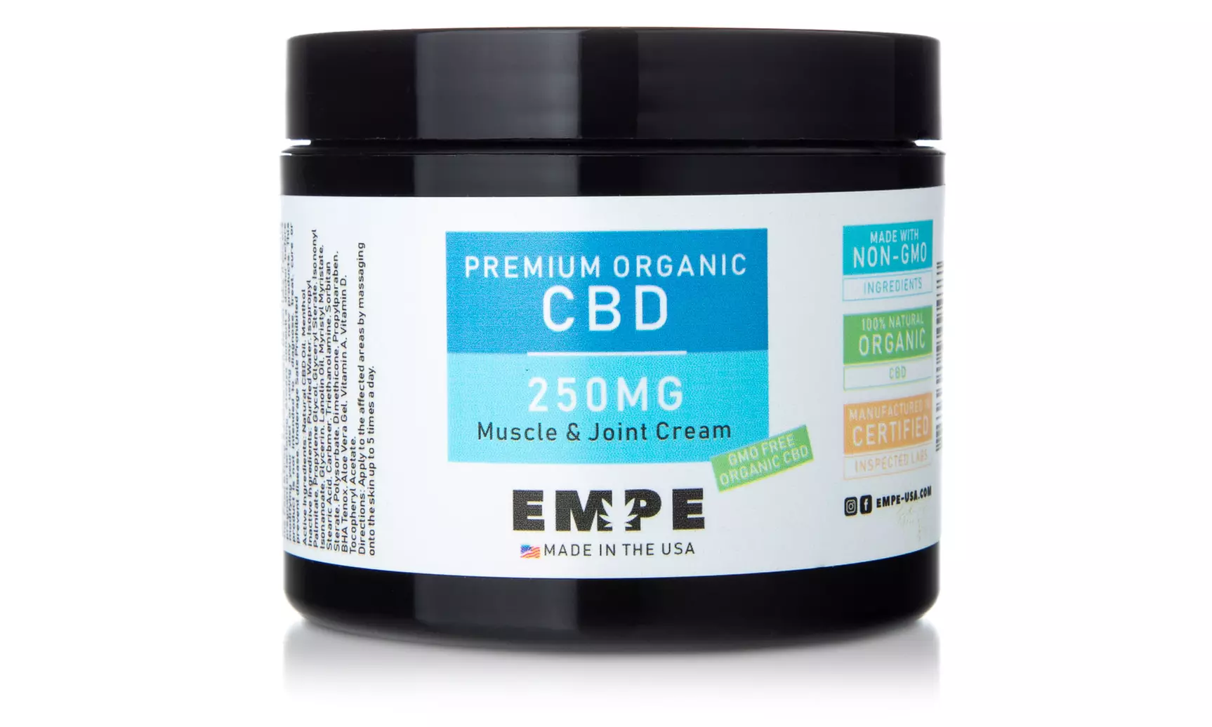 CBD Muscle & Joint Relief Cream with Tea Tree, Aloe & Menthol from EMPE CBD (250mg) - Second Medium