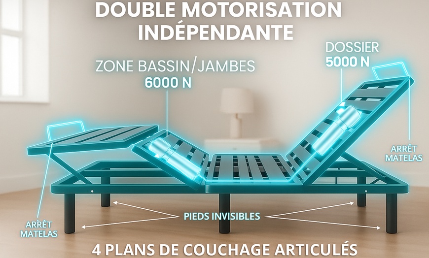 Image 3: Sommier électrique de relaxation Orthoflex à plots
