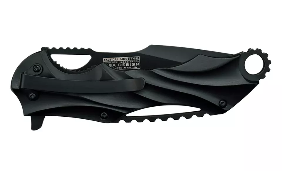 Assisted-Opening Stainless Steel Wave Knives - Second Medium
