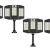Image 4: 2 ou 4 minilampadaires solaires avec 3 panneaux intégrés 216 LEDs