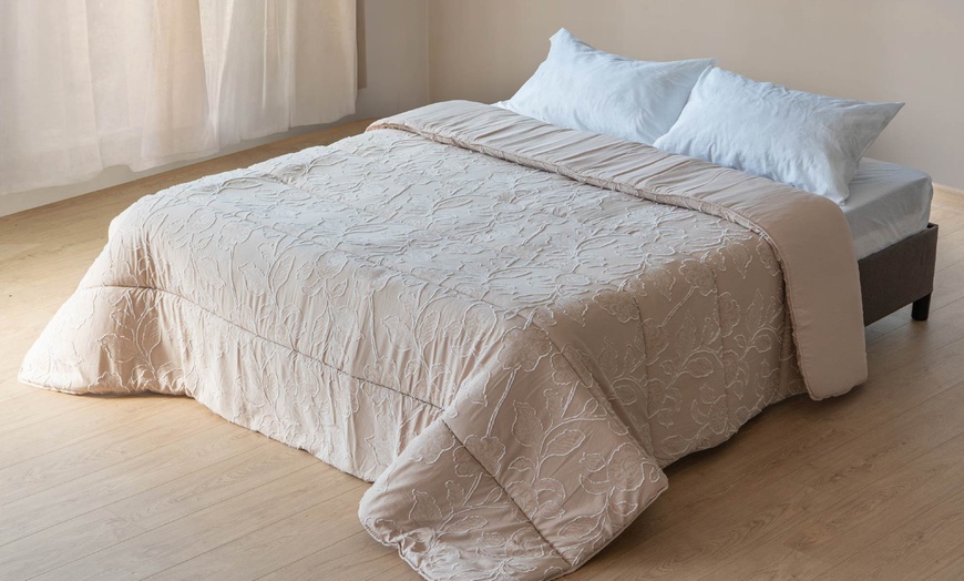 Image 1: Luxe Italiaanse Jacquard deken