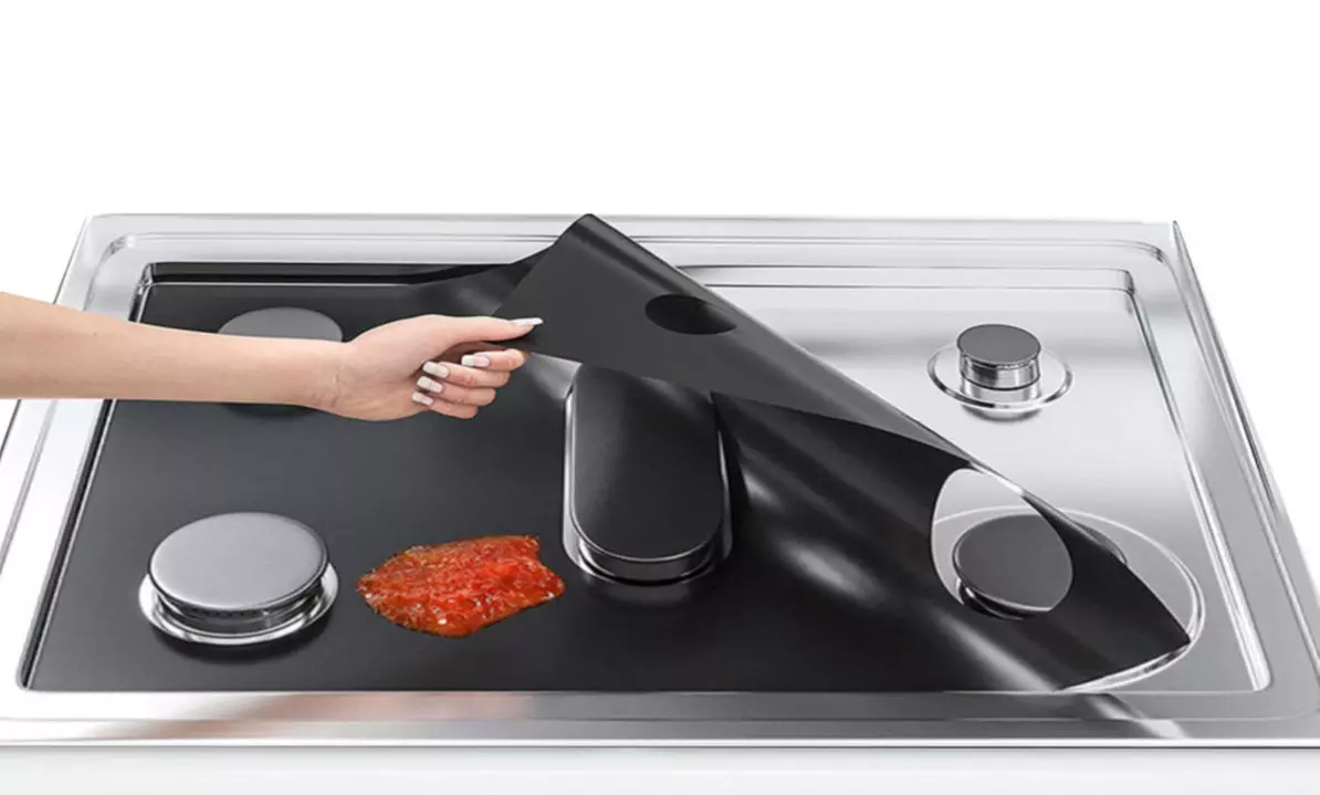 Gas Range Stove Top Burner Cover Protector Reusable Non-stick Liner For Kitchen