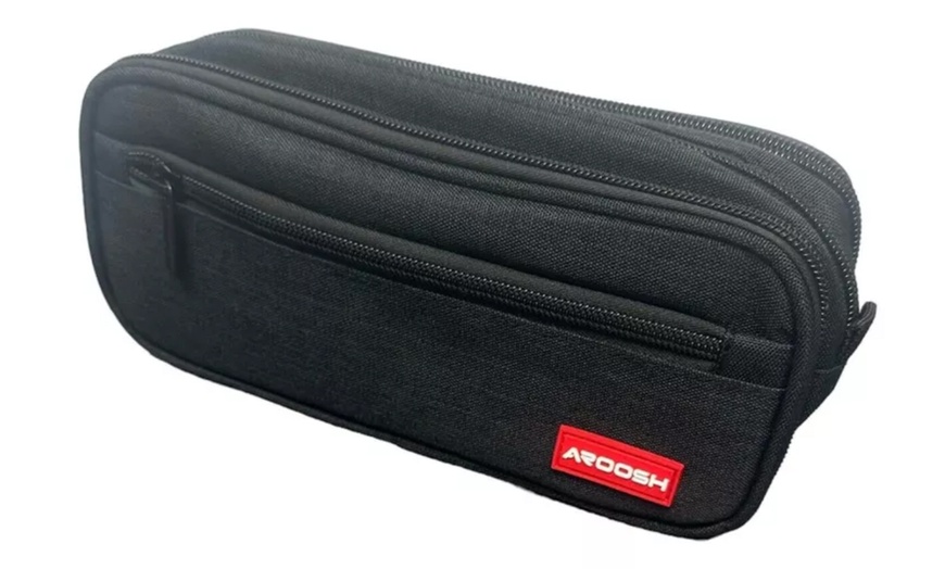 Image 2: Aroosh Triple Pocket Zipped Pencil Case