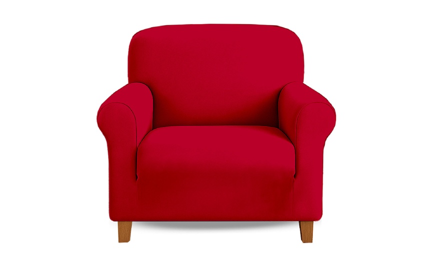 Image 28: Housse de fauteuil ou de canapé en velours DANKOV