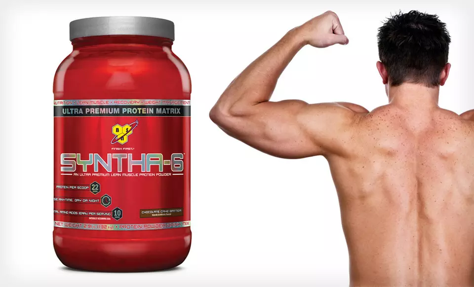 $28.99 for BSN Syntha-6 Lean Muscle Protein Powder in Chocolate Cake Batter Flavor ($55.49 List Price). Free Shipping. - Primary Image