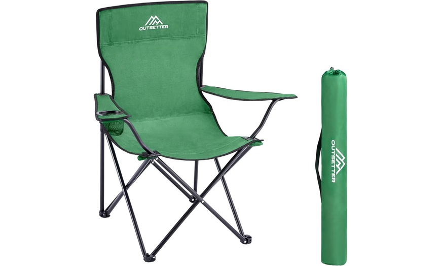 Image 7: Foldable Camping Chair with Cup Holder