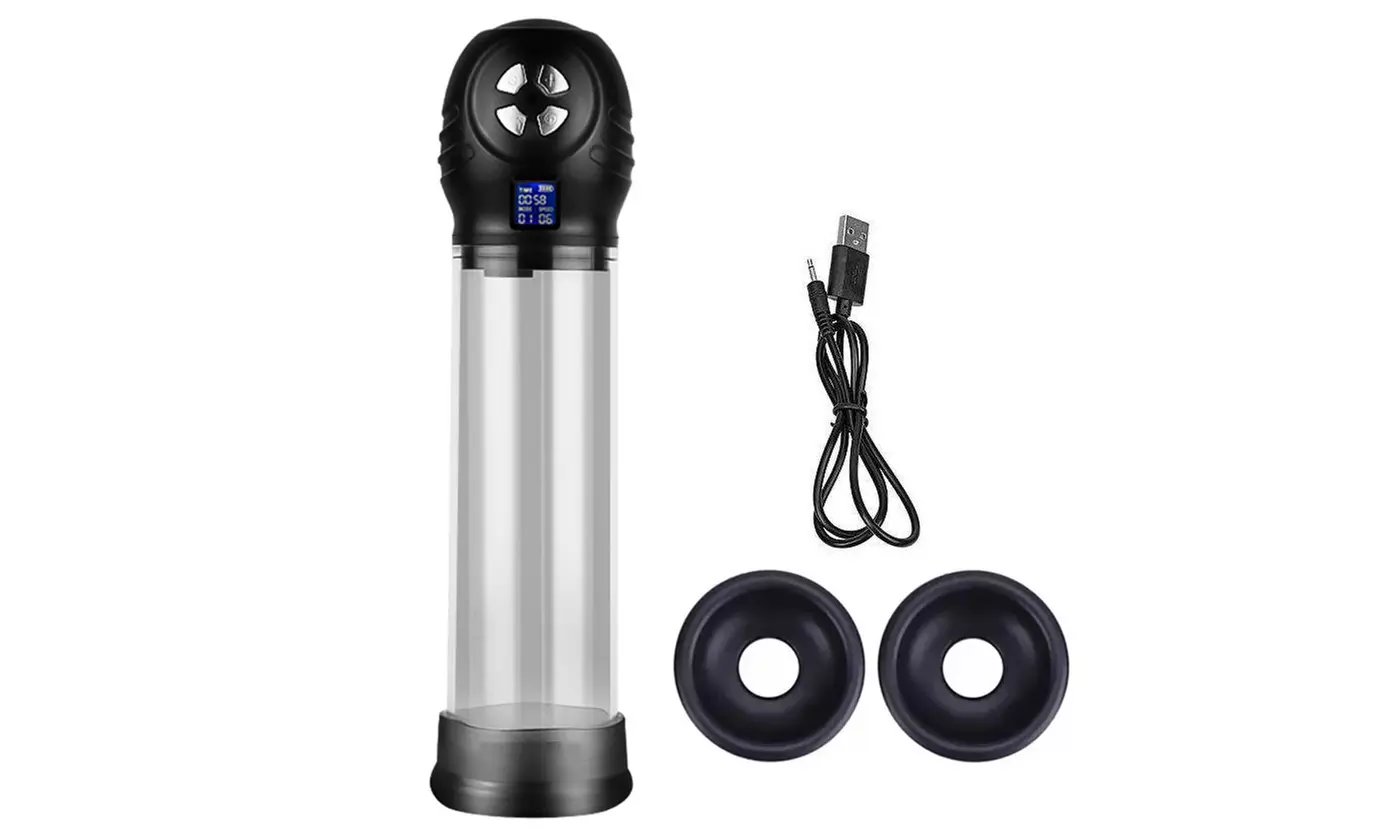 Vacuum Electric Pump Digital Rechargeable Penis Enlarger Growth