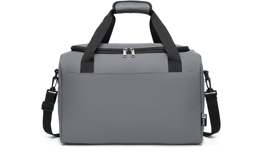 Image 6: KONO 1 to 3-Piece ABS Hard Shell Suitcase and Duffel Bag Set Grey