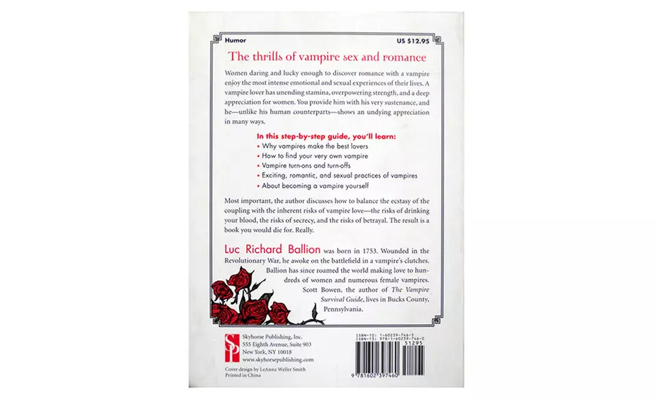 The Vampire Seduction Handbook: A Guide to the Ultimate Romantic Adventure by Luc Richard Ballion - Second Medium