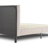 Image 2: Letto imbottito in tessuto con doghe in legno e vano contenitore