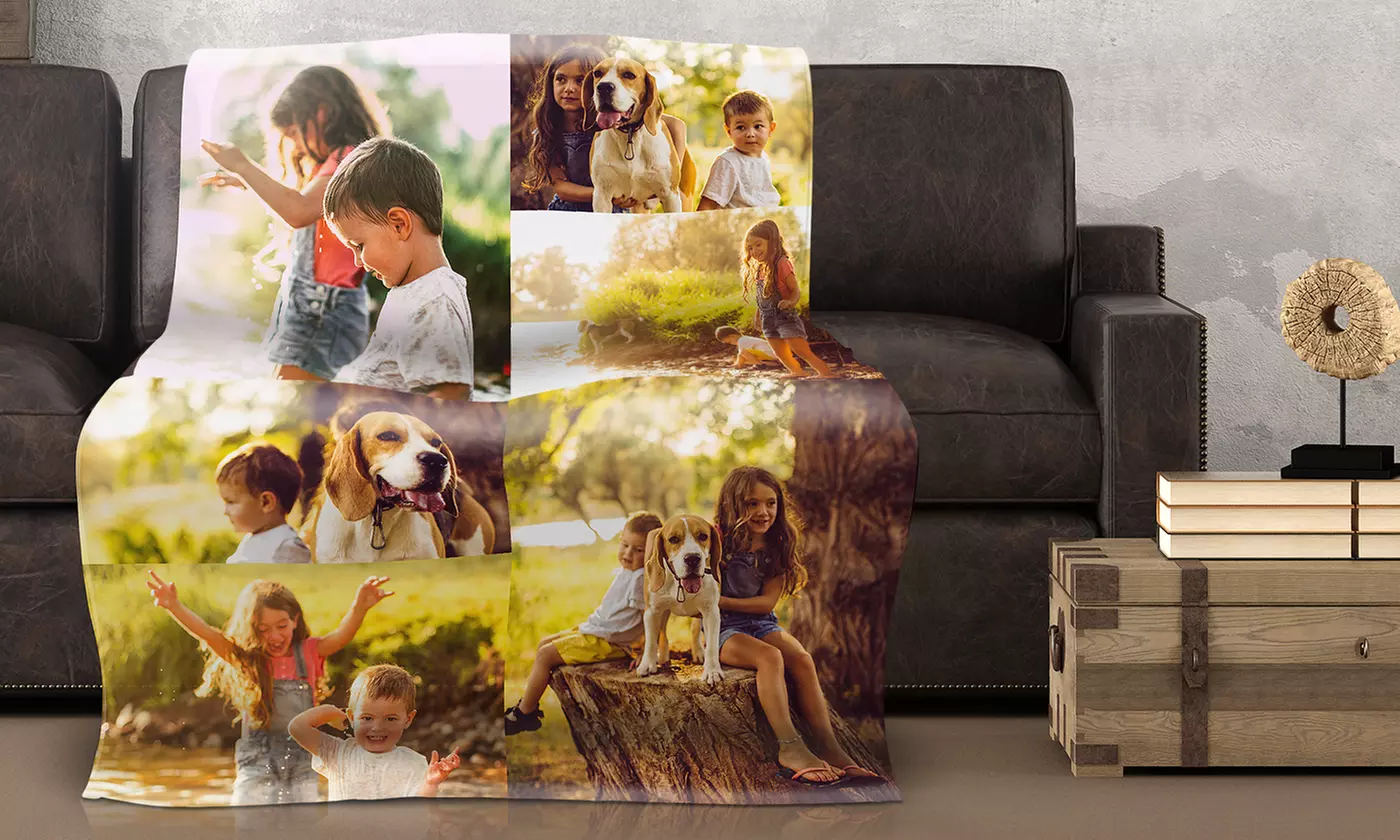 Photo Collage Blanket or Custom Play Blanket from Dinkleboo (Up to 84% Off) - Primary Image