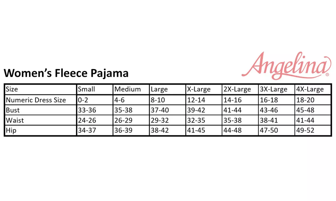 3-Pack Angelina Cozy Fleece Pajama Pants with 2 Front Pockets