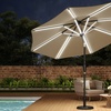 Image 3: Rotatable Solar Strip Lighting Umbrella with Fillable Base