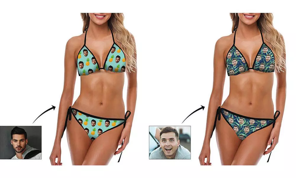 Personalisierbarer Bikini mit Foto-Symbolen von Justyling (bis zu 80%sparen) - Primary Image