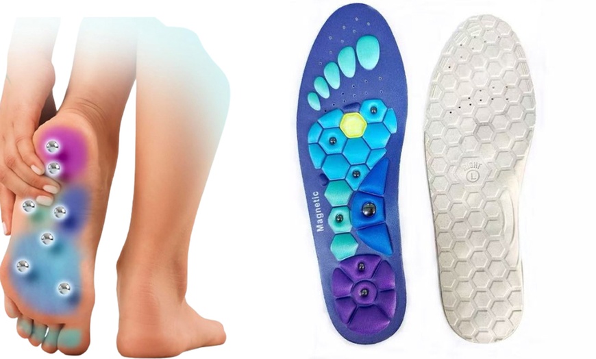Image 2: Acupressure Arch Support Insoles with Magnetic Stimulation 