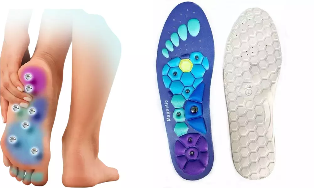 Acupressure Arch Support Insoles with Magnetic Stimulation