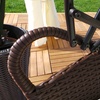 Image 3: Swing & Harmonie Polyrattan-LED-Sonneninsel mit Regenabdeckung