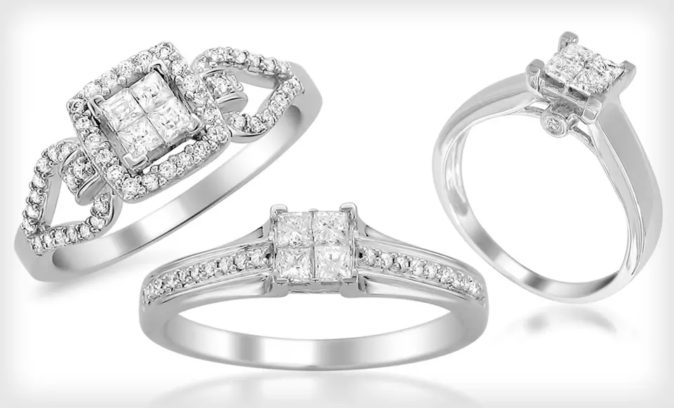 Princess-Cut Diamond Engagement Rings (Up to 59% Off). 6 Styles Available. Free Shipping and Returns. - Primary Image