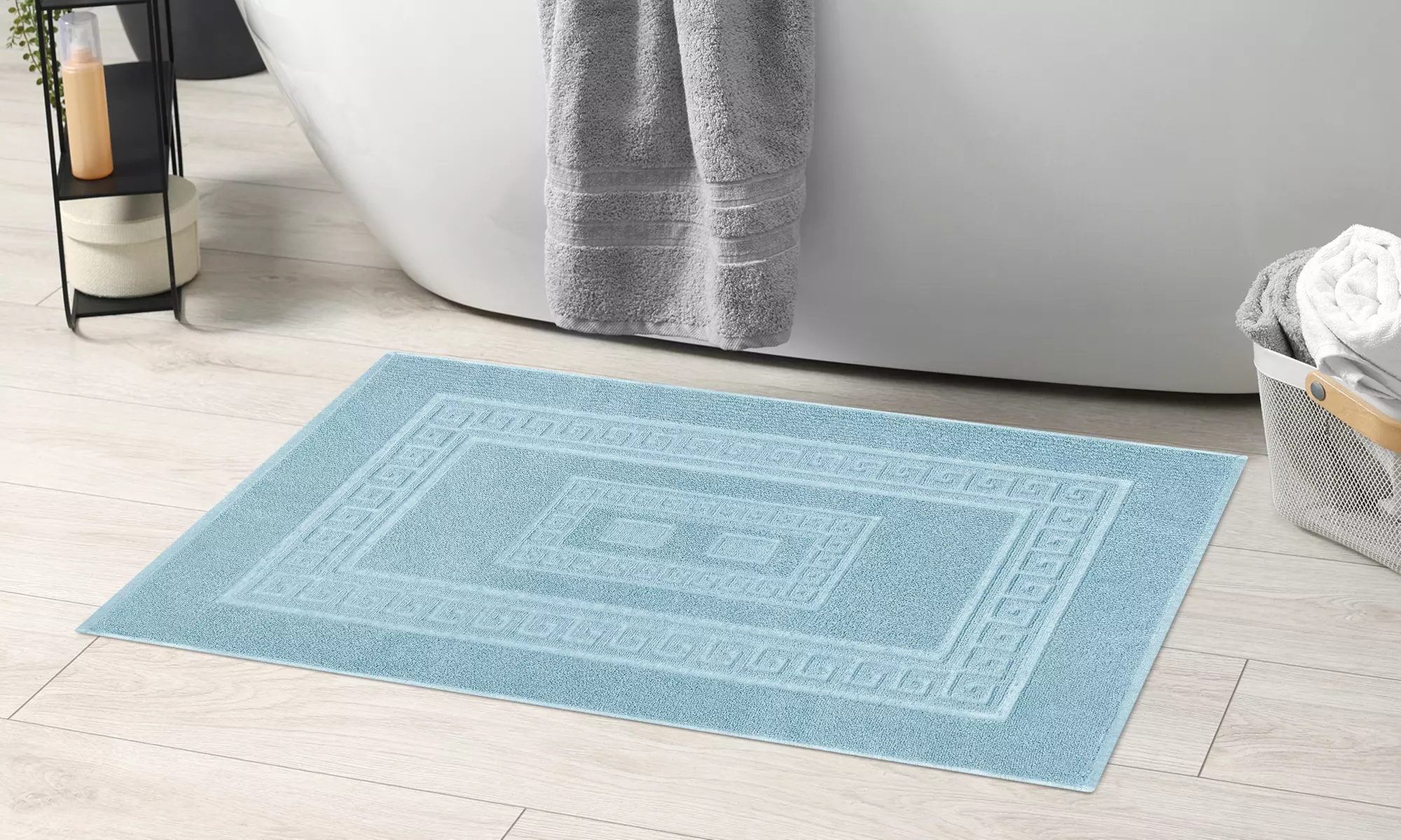 Alfombrilla de baño de tejido jacquard de alta absorción